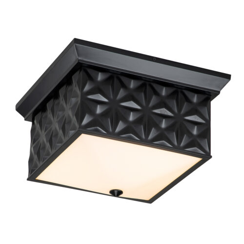 Modern Dimmable Alpha Square Flush Mount in Black Ceiling Lighting Fixtures Ceiling Lamp for Kitchen Island Living Room Bedroom Hallway Laundry Entryway Mate Black-Lighting LumensAccent Lamp