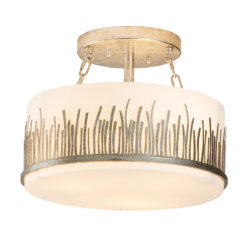 Modern Dimmable Sawgrass Semi-flush Light in Silver Ceiling Lighting Fixtures Ceiling Lamp for Kitchen Island Living Room Bedroom Hallway Laundry Entryway Silver-Lighting LumensSemi Flush