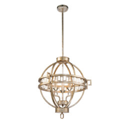 Modern Hanging 3 Light Geometric Globe Chandelier Pendant Ceiling Lighting Fixture Antique Silver for Dining Room Bedroom Kitchen Island Living Room-Lighting LumensPendant Lights