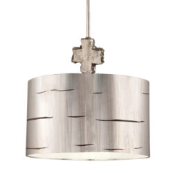 Hanging Modern Fragment Silver Large Over Island or Dining Pendant Pendant Ceiling Lighting Fixture Silver leaf and glaze for Kitchen Island Dining Room Farmhouse Entryway Foyer Table Hallway-Lighting LumensPendant Lights