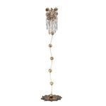 Modern Venetian Large Whimsical Candlestick Holder Decorative for Wedding, Dining party Gold leaf with cut-glass crystals-Lighting LumensDecorative Accessories