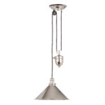 Hanging Modern Provence Rise & Fall Pendant Polished Nickel Pendant Ceiling Lighting Fixture Polished Nickel for Kitchen Island Dining Room Farmhouse Entryway Foyer Table Hallway-Lighting LumensPendant Lights