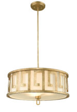 Hanging Modern Large Lemuria 3-Light Pendant in Warm Distressed Gold Pendant Ceiling Lighting Fixture for Kitchen Island Dining Room Farmhouse Entryway Foyer Table Hallway-Lighting LumensPendant Lights