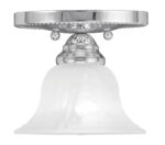 1 Light Polished Chrome Ceiling Light fixture with Steel base material-Lighting LumensFlush Mount Ceiling Lights