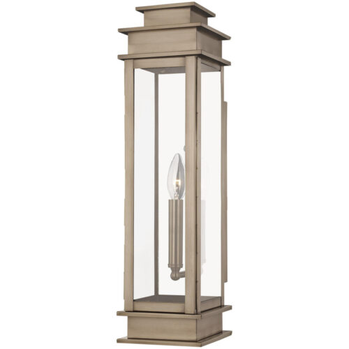 10 inch 3 Light Bronze Outdoor Wall Lantern Pendant Lighting Fixture with Clear Water Glass Shade-Lighting LumensLantern