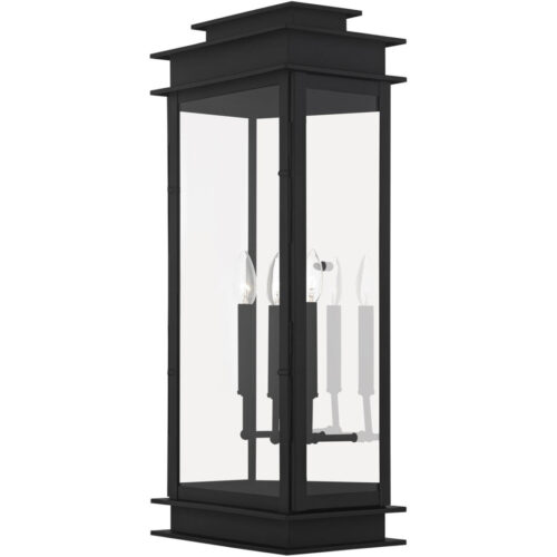 10 inch 3 Light Bronze Outdoor Post Lantern Pendant Lighting Fixture with Clear Water Glass Shade-Lighting LumensLantern