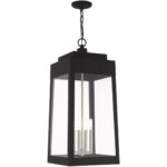 8.25 inch 1 Light Scandinavian Gray Outdoor Wall Lantern with Clear Glass Shade-Lighting LumensLantern