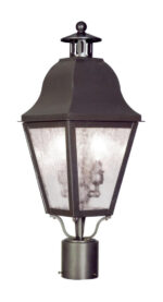 10.5 inch 3 Light VPW Outdoor Wall Lantern Pendant Lighting Fixture with Seeded Glass Shade-Lighting LumensLantern