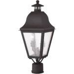 10.5 inch 3 Light VPW Outdoor Wall Lantern Pendant Lighting Fixture with Seeded Glass Shade-Lighting LumensLantern