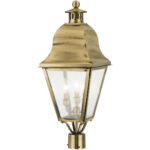 10.5 inch 3 Light Bronze Outdoor Chain Lantern Pendant Lighting Fixture with Seeded Glass Shade-Lighting LumensLantern