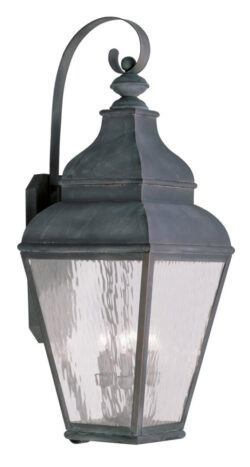 10 inch 3 Light VPW Outdoor Chain Lantern Pendant Lighting Fixture with Clear Water Glass Shade-Lighting LumensLantern