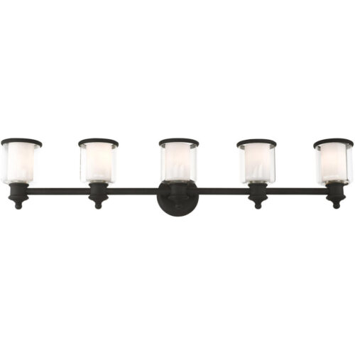 4.75 inch 1 Light Bronze Wall Sconce with Steel base material-Lighting LumensWall Sconces