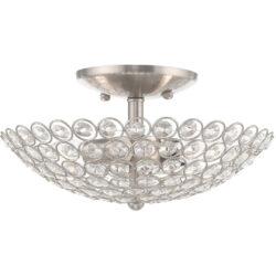 8 inch 2 Light Bronze Chain Hang/Ceiling Light fixture with Seeded Glass Shade-Lighting LumensChandeliers