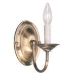 4.25 inch 1 Light Antique Brass Wall Sconce with Steel base material-Lighting LumensWall Sconces