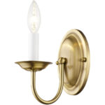 4.25 inch 1 Light Antique Brass Wall Sconce with Steel base material-Lighting LumensWall Sconces