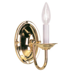 4.25 inch 1 Light Polished Brass Wall Sconce with Steel base material-Lighting LumensWall Sconces