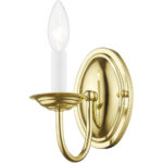 4.25 inch 1 Light Polished Brass Wall Sconce with Steel base material-Lighting LumensWall Sconces