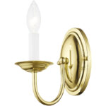 4.25 inch 1 Light Polished Brass Wall Sconce with Steel base material-Lighting LumensWall Sconces