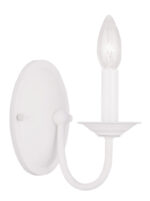 4.25 inch 1 Light White Wall Sconce with Steel base material-Lighting LumensWall Sconces