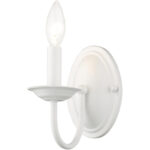 4.25 inch 1 Light White Wall Sconce with Steel base material-Lighting LumensWall Sconces