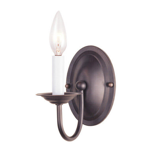 4.25 inch 1 Light Bronze Wall Sconce with Steel base material-Lighting LumensWall Sconces