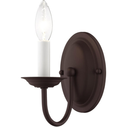 4.25 inch 1 Light Bronze Wall Sconce with Steel base material-Lighting LumensWall Sconces