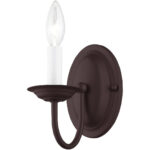 4.25 inch 1 Light Bronze Wall Sconce with Steel base material-Lighting LumensWall Sconces