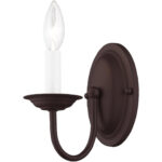 4.25 inch 1 Light Bronze Wall Sconce with Steel base material-Lighting LumensWall Sconces