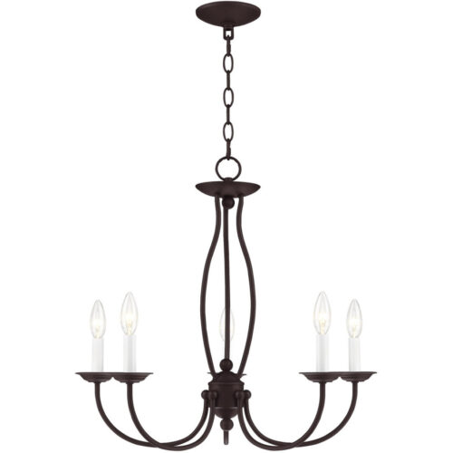 5 Light Bronze Chandelier with Steel base material-Lighting LumensChandeliers