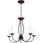 5 Light Bronze Chandelier with Steel base material-Lighting LumensChandeliers