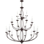 24 Light Bronze Chandelier with Steel base material-Lighting LumensChandeliers