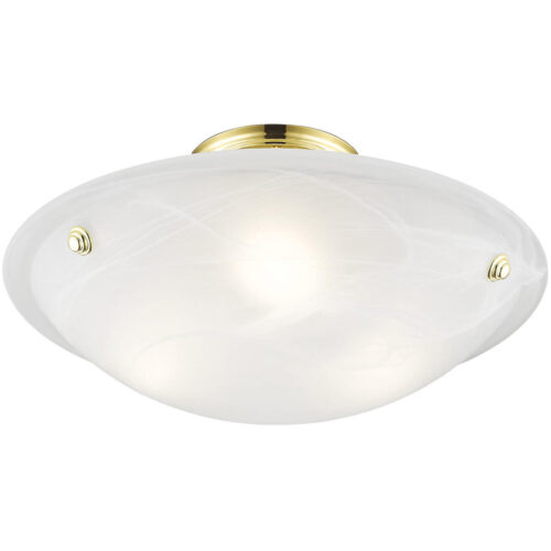 3 Light Polished Brass Ceiling Light fixture with Steel base material-Lighting LumensFlush Mount Ceiling Lights