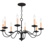 8 Light Black Chandelier with Steel base material-Lighting LumensChandeliers