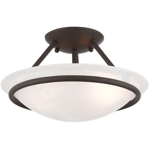 2 Light Bronze Ceiling Light fixture with Steel base material-Lighting LumensFlush Mount Ceiling Lights