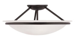 3 Light Black Ceiling Light fixture with Steel base material-Lighting LumensFlush Mount Ceiling Lights