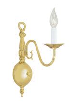 4.375 inch 1 Light Polished Brass Wall Sconce with Steel base material-Lighting LumensWall Sconces