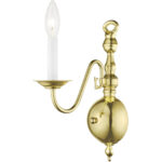 4.375 inch 1 Light Polished Brass Wall Sconce with Steel base material-Lighting LumensWall Sconces