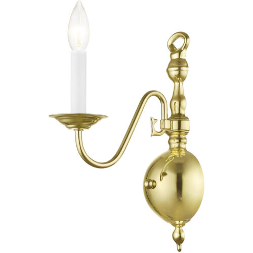 4.375 inch 1 Light Polished Brass Wall Sconce with Steel base material-Lighting LumensWall Sconces