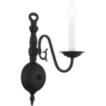 4.375 inch 1 Light Black Wall Sconce with Steel base material-Lighting LumensWall Sconces