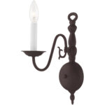 4.375 inch 1 Light Bronze Wall Sconce with Steel base material-Lighting LumensWall Sconces