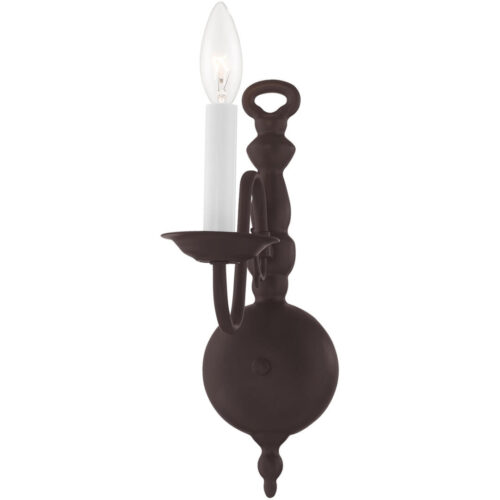 4.375 inch 1 Light Bronze Wall Sconce with Steel base material-Lighting LumensWall Sconces