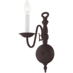 4.375 inch 1 Light Bronze Wall Sconce with Steel base material-Lighting LumensWall Sconces