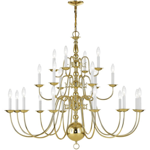 22 Light Polished Brass Chandelier with Steel base material-Lighting LumensChandeliers