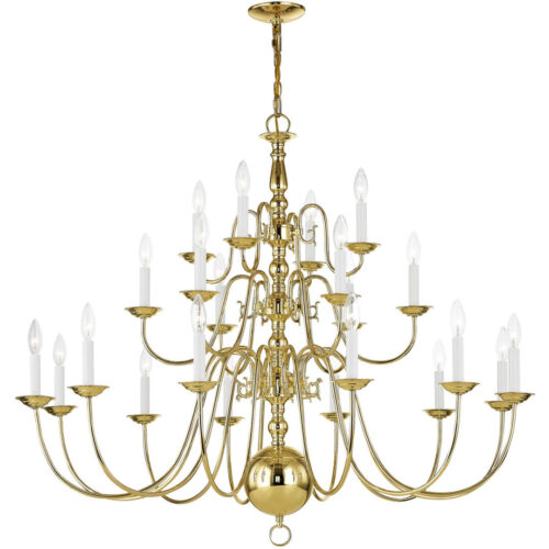 22 Light Polished Brass Chandelier with Steel base material-Lighting LumensChandeliers