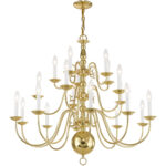 20 Light Polished Brass Chandelier with Steel base material-Lighting LumensChandeliers