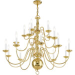 20 Light Polished Brass Chandelier with Steel base material-Lighting LumensChandeliers