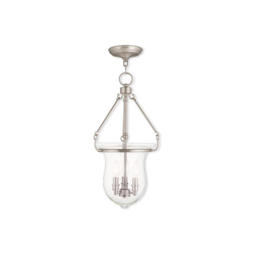 4 Light Bronze Pendant light Hanging Light Fixture with Hand Crafted Clear Glass Shade-Lighting LumensPendant Lights