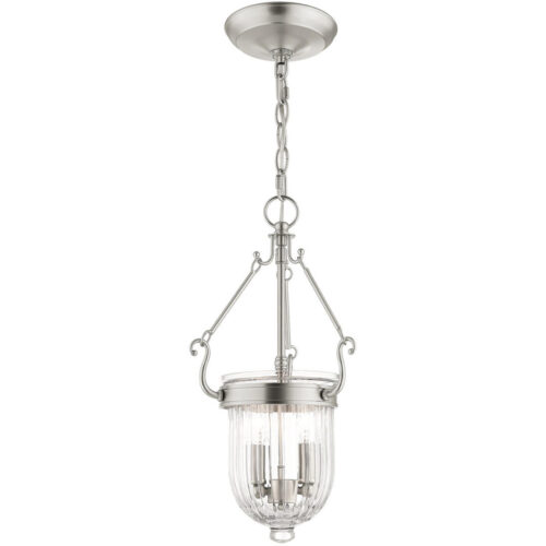 3 Light Brushed Nickel Ceiling Light fixture with Steel base material-Lighting LumensChandeliers