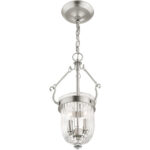 3 Light Brushed Nickel Ceiling Light fixture with Steel base material-Lighting LumensChandeliers