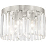 1 Light Palacial Bronze Mini Pendant with Clear Crystals Shade-Lighting LumensPendant Lights